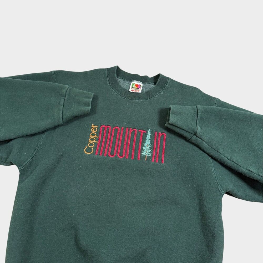 VTG Copper Mountain Colorado Ski Sweatshirt Fruit of the Loom Heavy Cotton M - Picture 3 of 10